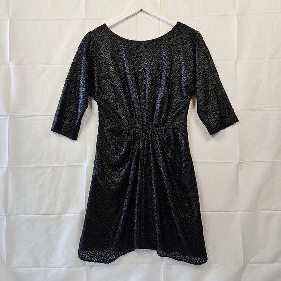 Tibi Black Cocktail Dress 3/4 Length Sleeve Size 4 - Picture 1 of 16